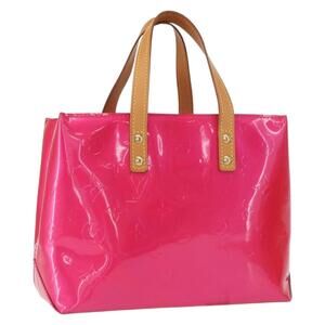 LOUIS VUITTON Monogram Vernis Reade PM Hand Bag Fuchsia Pink M91221 Auth 162960